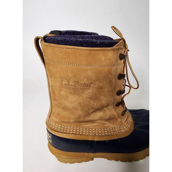 Vintage L.L. Bean Bean Boots Mens 8 removable felt liner - Picture 6 of 13